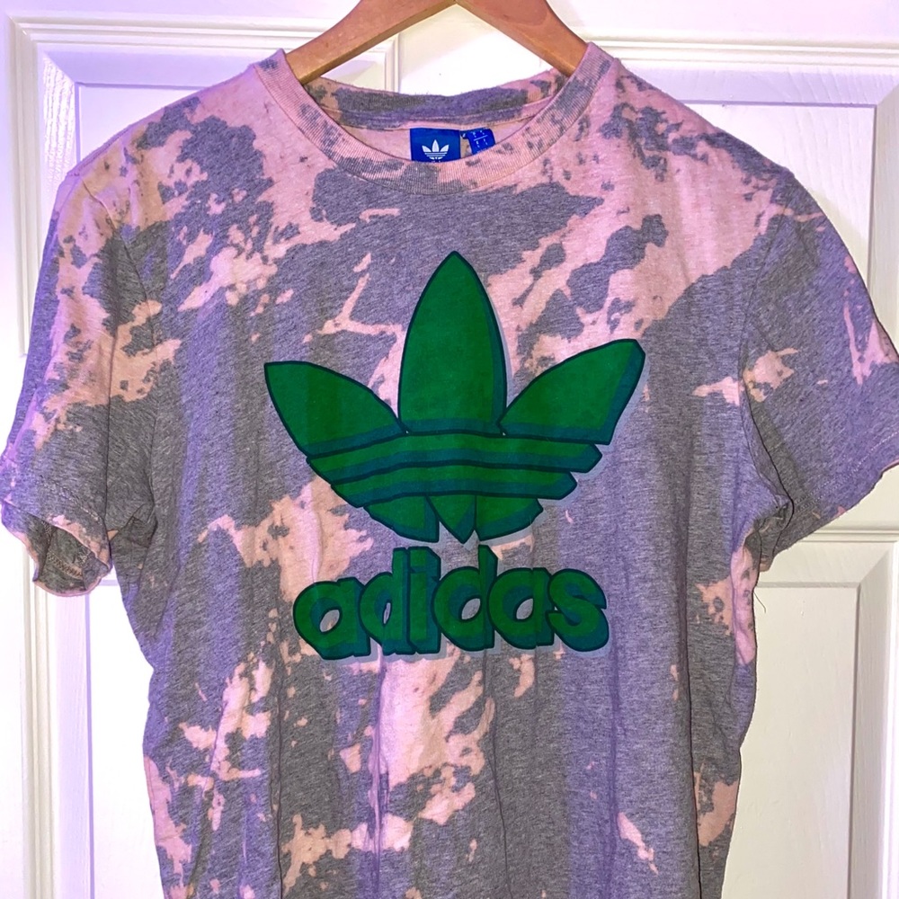 Hand-bleached Adidas T Shirt